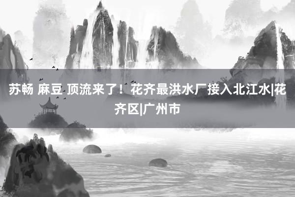苏畅 麻豆 顶流来了！花齐最洪水厂接入北江水|花齐区|广州市