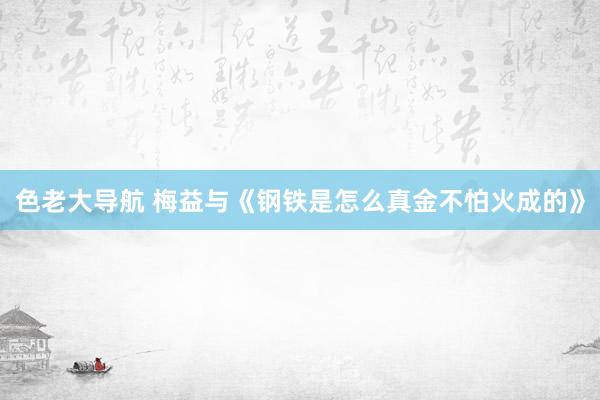色老大导航 梅益与《钢铁是怎么真金不怕火成的》